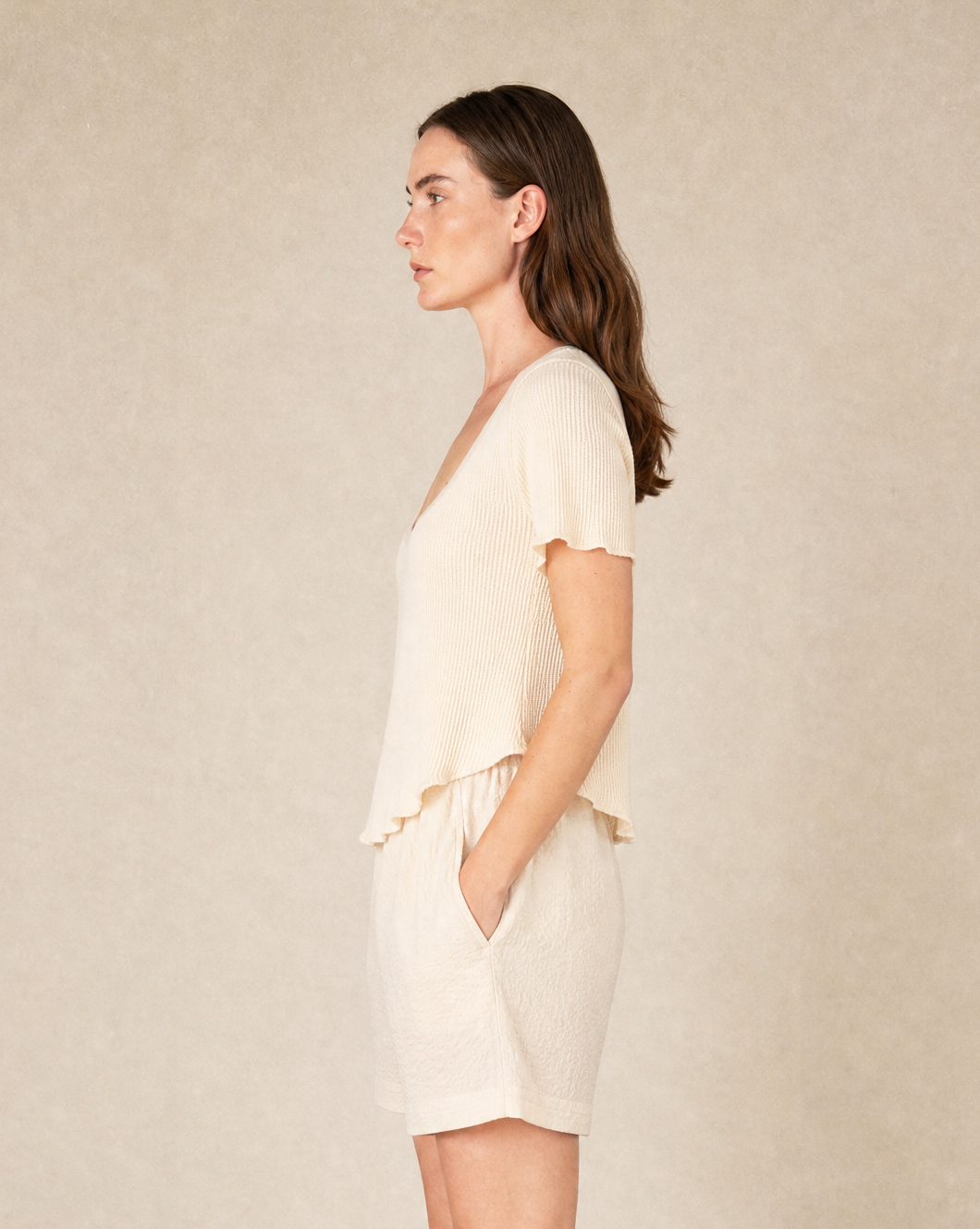 Ivory Waffle Scoop T