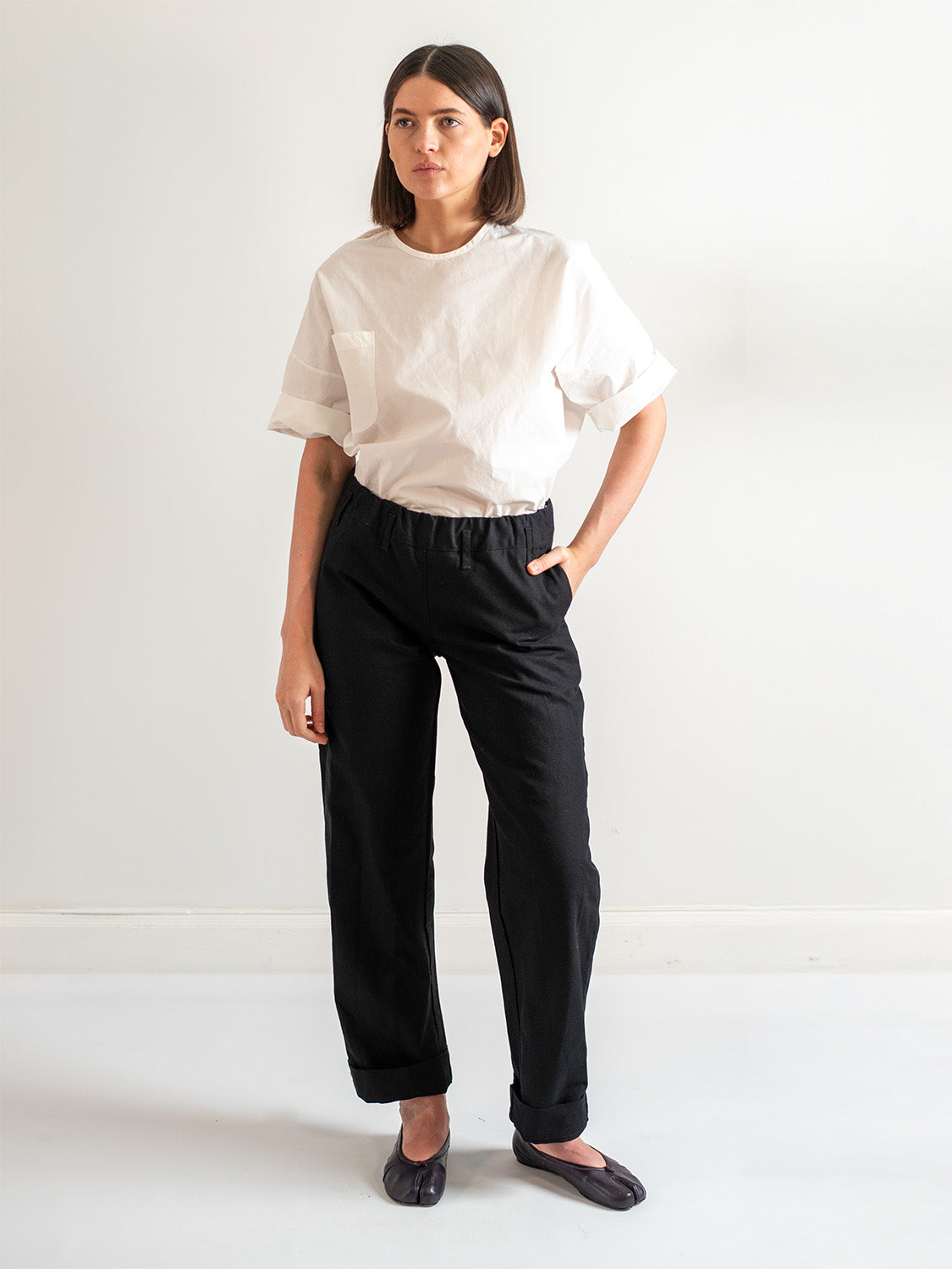 Black Canvas Garden Pants