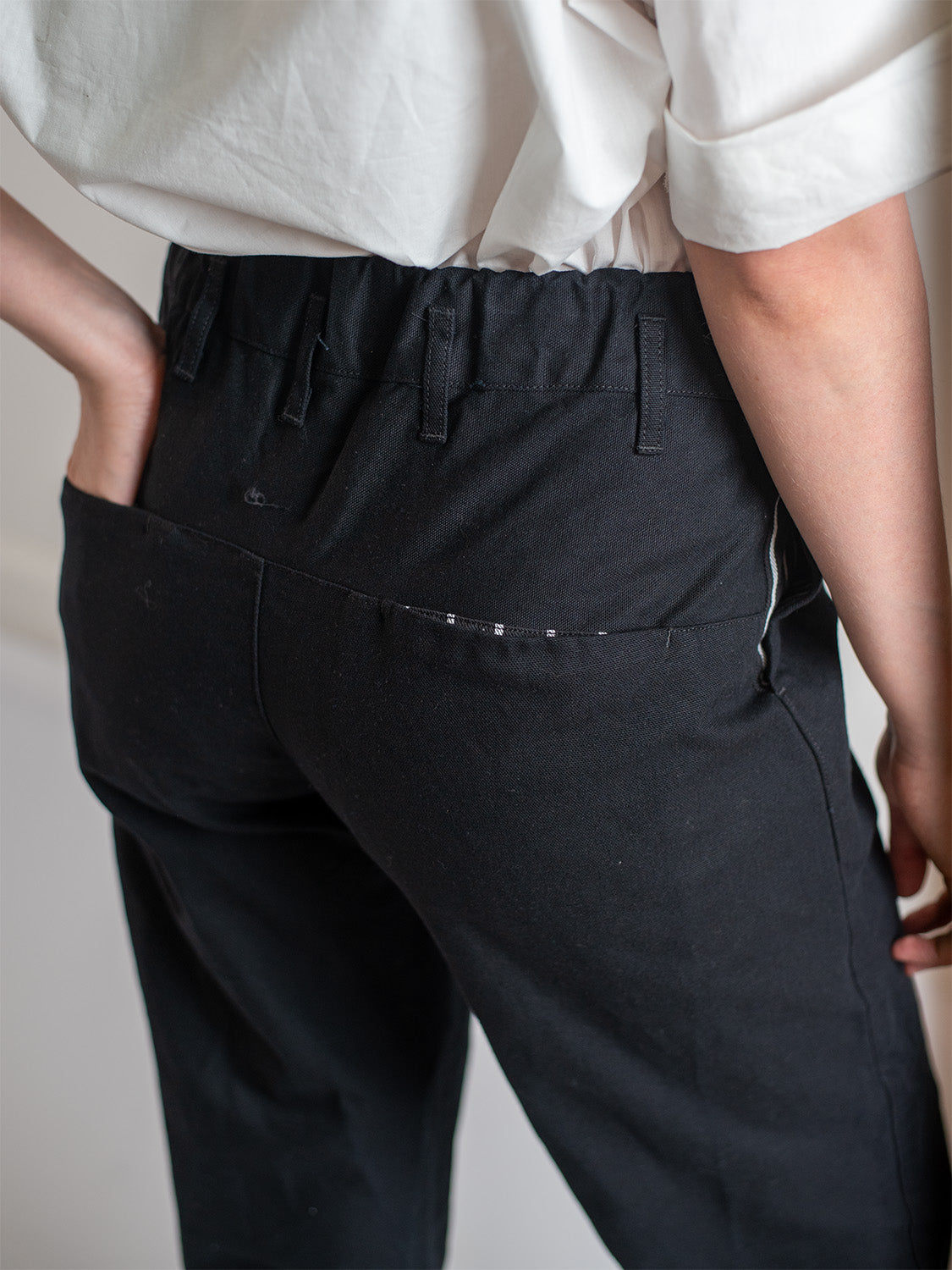 Black Canvas Garden Pants