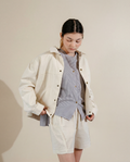 Ivory Herringbone Rider Jacket