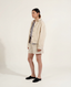 Ivory Herringbone Rider Jacket