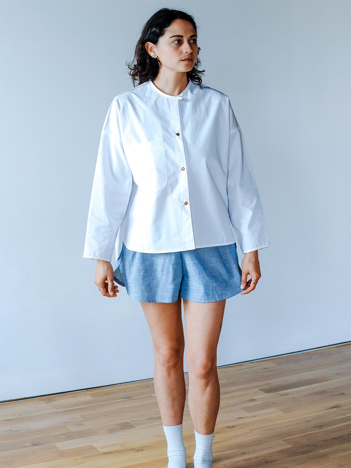 Cotton Linen Striped Summer Runner Short