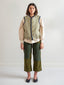 Sage Cotton Moiré Quilted Vest