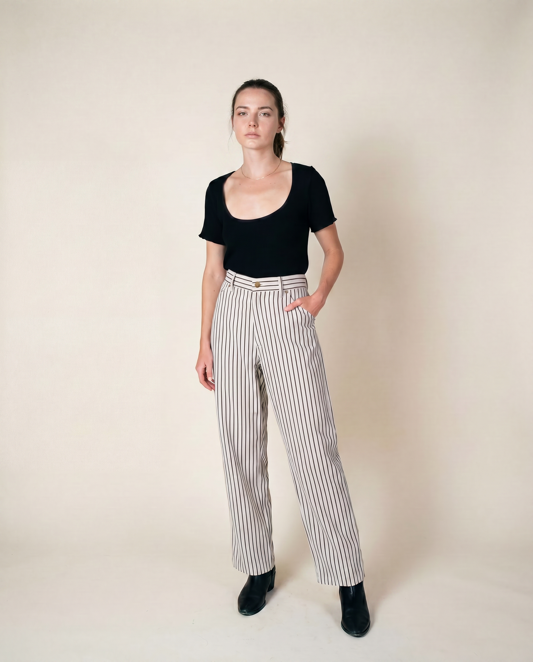 Stripe Rider Jeans