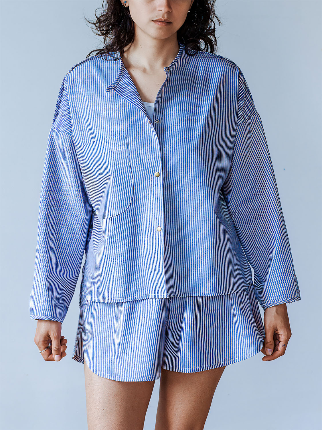 Stripe Women's Cotton Lightweight Summer Short