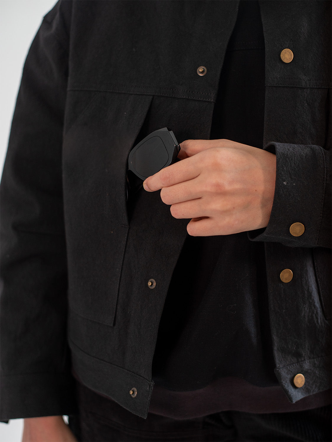 Black Varsity Jacket – Canvas Snap Workwear