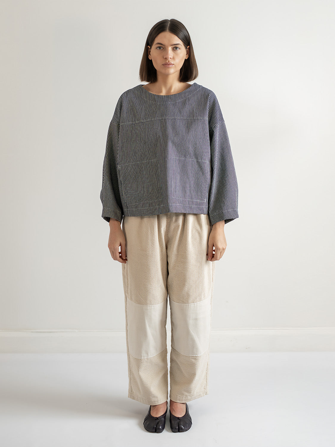 Railroad Stripe Canvas Tunic – Organic Cotton