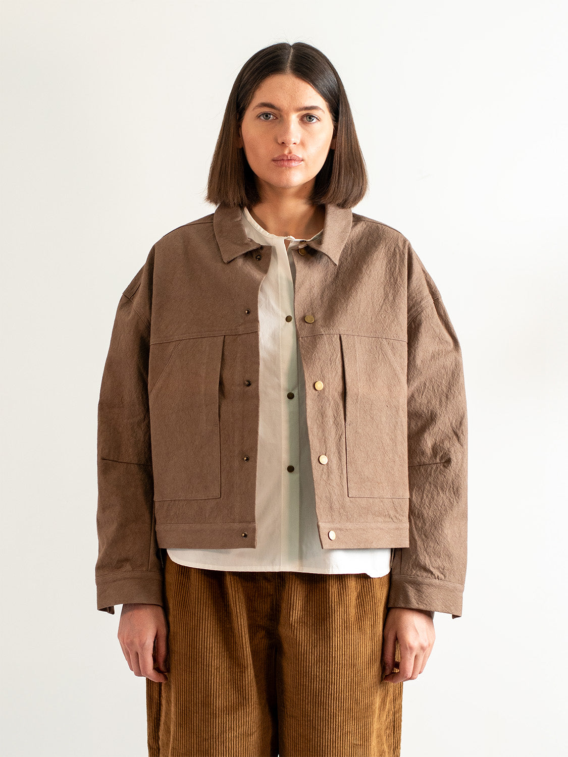 Cocoa Varsity Jacket – Canvas Snap Workwear
