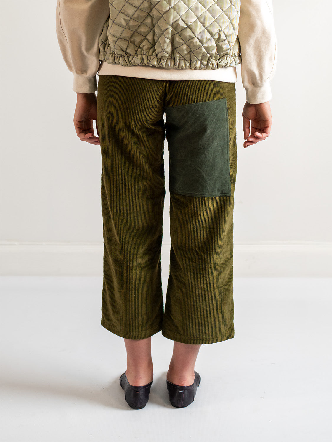 Green Velvet Corduroy Trousers