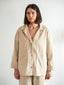 Ivory Velvet Corduroy Snap Front Work PJ Jacket