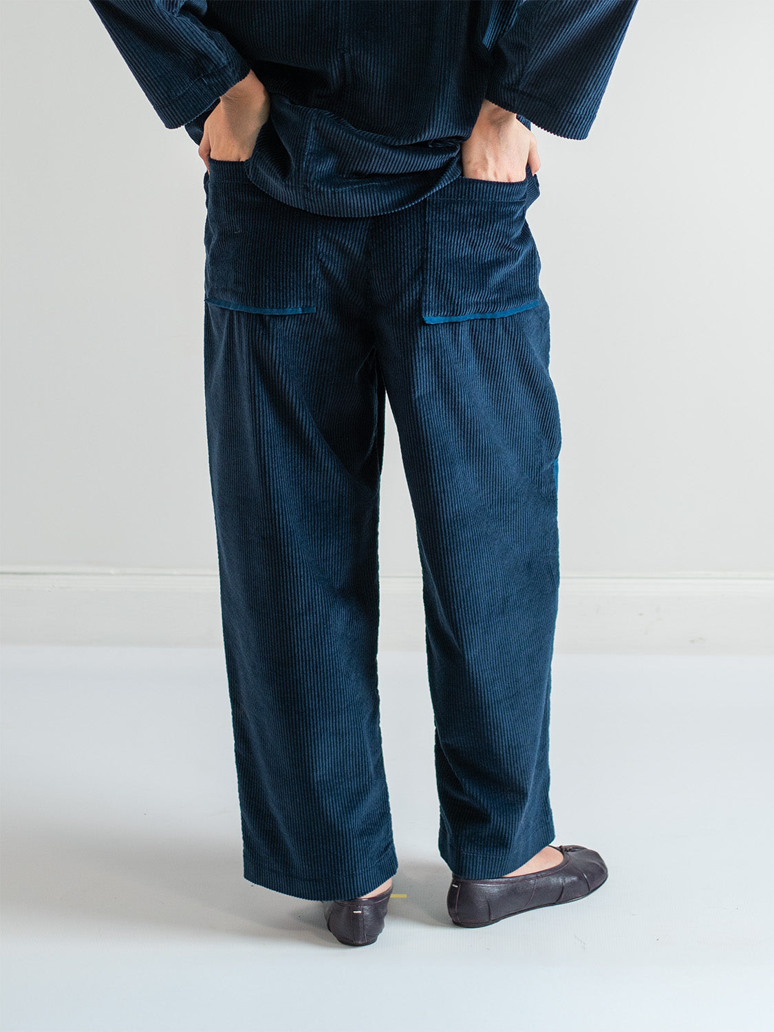 Blue Velvet Corduroy Pants