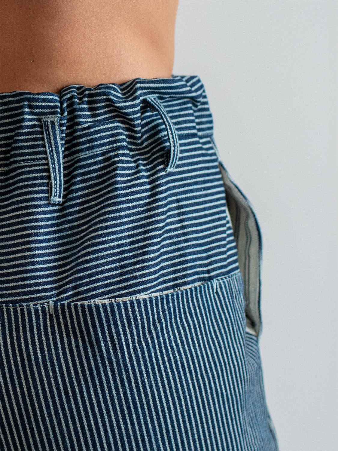 Railroad Stripe Denim Garden Pants