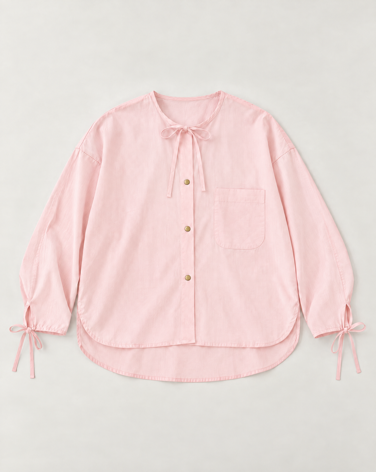 Pale Pink Tie Shirt